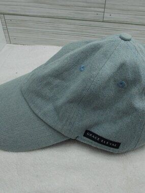 Grace Eleyae "The Slap" Strap Back One Size Satin Lined Denim Baseball Cap